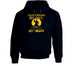 Electrician By Day Ninja By Night Funny Hoodie