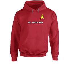Red Shirt Security You Go First Hoodie