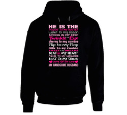 Handsome Husband (design On Back) Hoodie