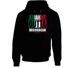 Straight Outta Michoacan Mexican City Mexico Grunge Parody Hoodie