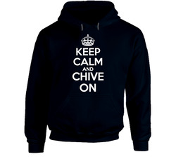 Keep Calm And Chive On Kcco Carry On Navy Blue Hoodie