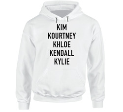kardashian tshirt long white Hoodie