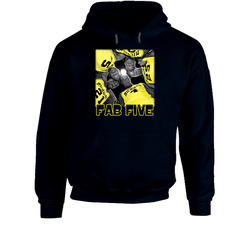 Fab Five Basketball Chris Webber Galena Rose Hoodie