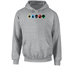 Magic The Gathering Mana Symbols Ccg Card Game Hoodie