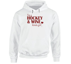 Hockey And Wine Girl Fixed Hoodie