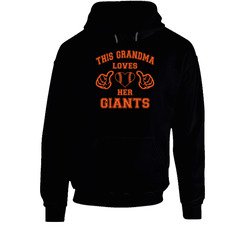 This Grandma Loves Her Giants Baseball Heart T Shirt - San Francisco Team Colors Hoodie