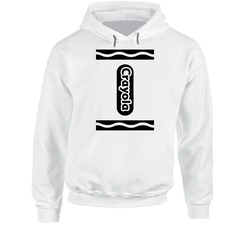 White Crayola Halloween Costume Hoodie