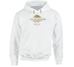 Canopy Growth Corp Vintage Distressed Cannabis Weed Marijuana Stoner Company Logo Fan Hoodie