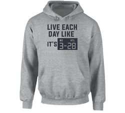 Live Each Day Like It's Superbowl New England Vs Atlanta Hoodie