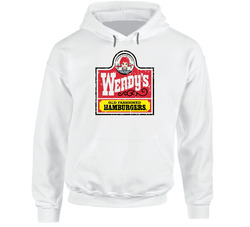 Wendys Fast Food Restaurant Distressed Look Hoodie