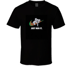 Just Hug It Swoosh Paraody Just Do It  T Shirt