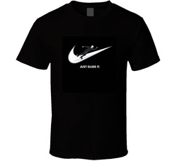 Ice Skating Figure Just Glide It Swoosh Parody Just Do It T Shirt