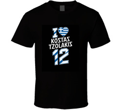 Kostas Tzolakis Greece Soccer T Shirt