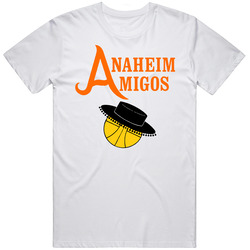 Anaheim Amigos Retro Basketball Retro Graphic Unisex Cotton White Classic T Shirt