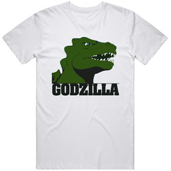 Godzilla 80s Cartoon Retro Retro Graphic Unisex Cotton White Classic T Shirt