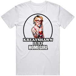 Kreayshawn Is My Homegirl Hip Hop Retro Graphic Unisex Cotton White Classic T Shirt