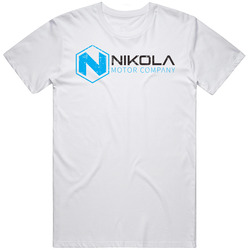 Nikola Motor Company Automobile Car Truck Motorcycle Auto Parts Cool Distressed Style Brand Logo Emblem Retro Graphic Unisex Cotton White Classic T Shirt