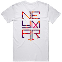 Neymar Junior Logo Standard White Retro Graphic Unisex Cotton White Classic T Shirt