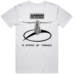 New Dj Armin Van Buuren A State Of Trance Standard White T- S To 5xl Retro Graphic Unisex Cotton White Classic T Shirt