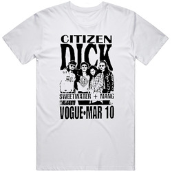 Citizen Dick Punk Gringe Seattle Concert Retro Graphic Unisex Cotton White Classic T Shirt