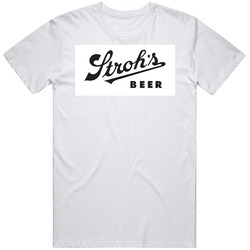 Stroh's Beer Retro Graphic Unisex Cotton White Classic T Shirt