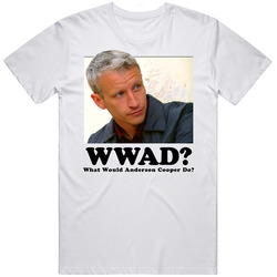 What Would Anderson Cooper Do Retro Graphic Unisex Cotton White Classic T Shirt