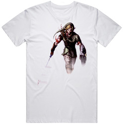 Link Legend Of Zelda Video Game Retro Graphic Unisex Cotton White Classic T Shirt