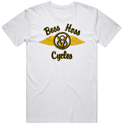 Boss Hoss Cycles Automobile Car Motorcycle Parts Cool Distressed Style Brand Logo Emblem Retro Graphic Unisex Cotton White Classic T Shirt