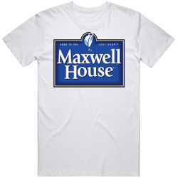 Maxwell House Coffee Logo Retro Graphic Unisex Cotton White Classic T Shirt
