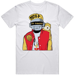 Ed Banger Busy P Techo Dance Retro Graphic Unisex Cotton White Classic T Shirt