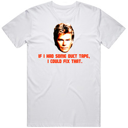 Hero Macgyver Mcguyver Retro Graphic Unisex Cotton White Classic T Shirt