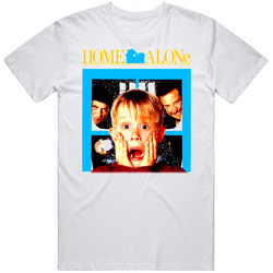 Home Alone 90s Movie Retro Graphic Unisex Cotton White Classic T Shirt