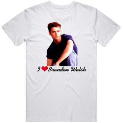 Beverly Hills 90210 Brandon Walsh Retro Graphic Unisex Cotton White Classic T Shirt