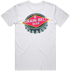 Grain Belt Beer Minnesota Signature Alcohol Retro Graphic Unisex Cotton White Classic T Shirt