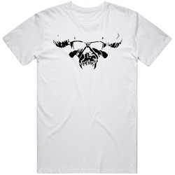 Danzig Skull Bone Heavy Metal Rock Band Legend Logo Retro Graphic Unisex Cotton White Classic T Shirt