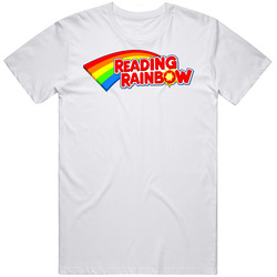 Reading Rainbow Levar Burton Retro Graphic Unisex Cotton White Classic T Shirt