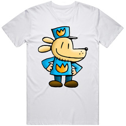 Dogman Captain Underpants Retro Graphic Unisex Cotton White Classic T Shirt