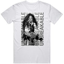 UNBREAKABLE T SHIRT JANET JACKSON XSM-6XL MUSIC ROCK HIP HOP CONCERT Retro Graphic Unisex Cotton White Classic T Shirt