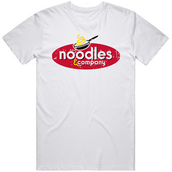 Noodles And Company Fast Food Restaurant Distressed Look Retro Graphic Unisex Cotton White Classic T Shirt