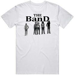 The Band Danko Robertson Levon Helm  White Retro Graphic Unisex Cotton White Classic T Shirt