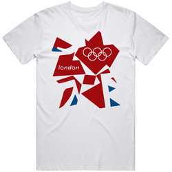 London 2012 Olympics Logo Retro Graphic Unisex Cotton White Classic T Shirt
