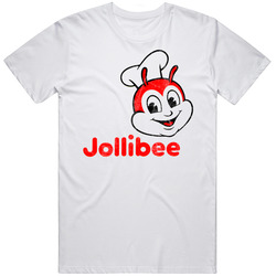 Jollibee Bee Mascot Retro Graphic Unisex Cotton White Classic T Shirt Jollibee Bee Mascot Retro Graphic Unisex Cotton White Classic T Shirt