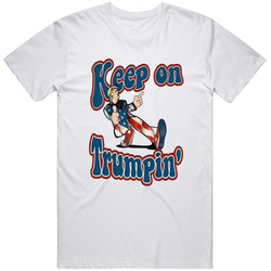 Keep On Trumpin' Retro Graphic Unisex Cotton White Classic T Shirt