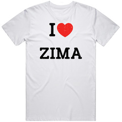 I Love Heart Zima First Name Worn Look Retro Graphic Unisex Cotton White Classic T Shirt