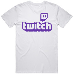 Twitch Logo Retro Graphic Unisex Cotton White Classic T Shirt