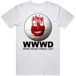 Wilson Castaway Volleyball Funny Retro Graphic Unisex Cotton White Classic T Shirt