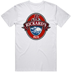Rickards Red Beer Retro Graphic Unisex Cotton White Classic T Shirt