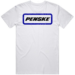 Penske Automobile Car Truck Motorcycle Cool Distressed Style Brand Logo Emblem Retro Graphic Unisex Cotton White Classic T Shirt