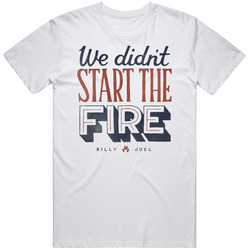 The Fire Billy Joel Retro Graphic Unisex Cotton White Classic T Shirt