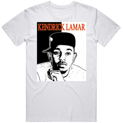 Kendrick Lamar Hip Hop Retro Graphic Unisex Cotton White Classic T Shirt